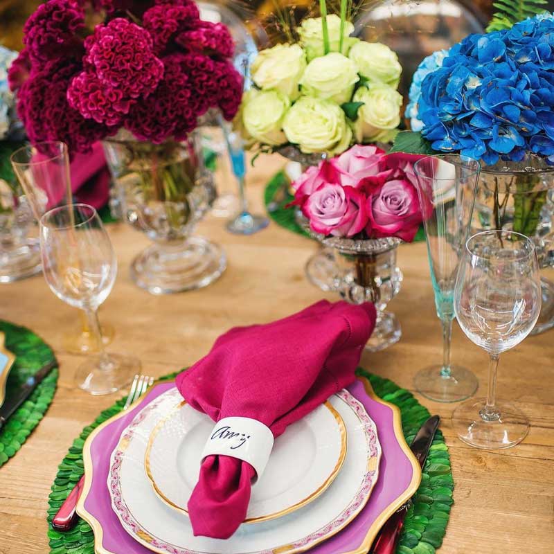 Making Your Tablescape Pop with Color And My Blush Events