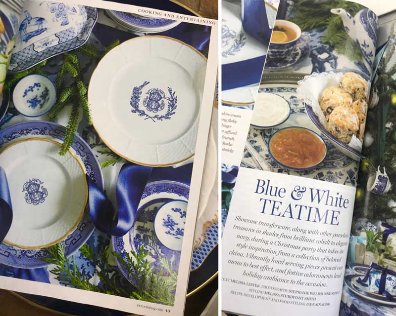 Blue & White Teatime - Victoria Magazine, Sasha Nicholas Blog